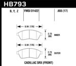 Hawk 10-16 Cadillac SRX LTS Street Front Brake Pads - Image 2