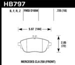 Hawk 17+ Infiniti QX30 HPS Street Front Brake Pads - Image 2