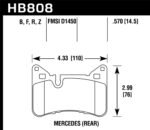 Hawk 2012-2015 Mercedes Benz C63 AMG Rear HPS 5.0 Brake Pads - Image 2