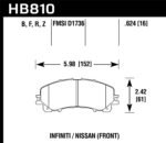 Hawk 14-17 Infiniti Q50 Base HPS Street Front Brake Pads - Image 2