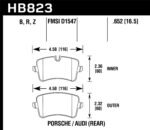 Hawk HPS 5.0 Rear Brake Pads - Audi / D4 S8 / C7 S7 / Porsche Macan - Image 2