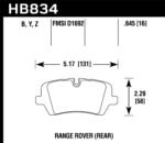 Hawk 13-16 Land Rover Range Rover / 14-16 Land Rover Range Rover Sport LTS Street Rear Brake Pad - Image 2