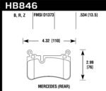 Hawk 08-13 Mercedes C-Class Performance Ceramic Street Rear Brake Pads - Image 2