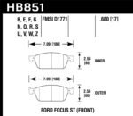 Hawk 15-16 Ford Focus ST HT-10 Race Front Brake Pads - Image 2