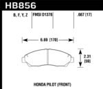 Hawk 09-15 Honda Pilot HPS 5.0 Front Brake Pads - Image 2