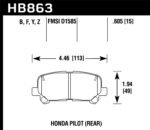Hawk 12-15 Honda Pilot LTS Street Rear Brake Pads - Image 2