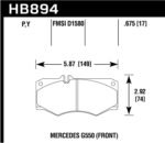 Hawk 09-17 Mercedes-Benz G550 Super Duty Street Front Brake Pads - Image 2