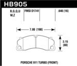 Hawk 13-16 BMW 328i xDrive DTC-70 Front Race Brake Pads - Image 2