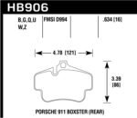 Hawk 02-10 Porsche 911 Performance Ceramic Street Rear Brake Pads - Image 2