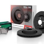 Hawk Talon 1993 Lexus GS300 Cross Drilled & Slotted Rotors w/ Hawk LTS Pads (Front)