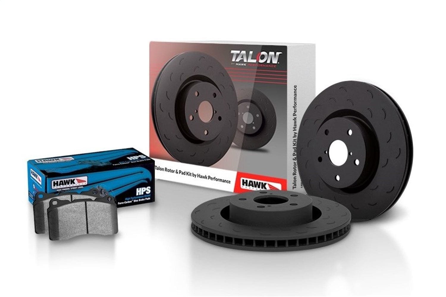Hawk_Performance_Slotted-Only_TalonHPSKit_4694ae91-348e-4ecc-a761-32f9a158cac7.jpg Hawk Talon 2014 Mini Cooper Base Except Sport Brake Update Cross Drilled & Slotted Rotors w/ HPS Pads (Rear) - Image 1