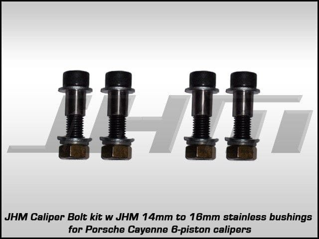 JHM_Bolt_Mounting_Kit_w_JHM_Spacers_For_Cayenne_Calipers_28208b66-454c-4794-bec5-e8ea35da5fe4.jpg JHM - Front Caliper Bolt Kit, Porsche Cayenne (Brembo 6 - piston) - Image 1