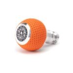 BFI GS2 Heavy Weight Shift Knob - Porsche 964/997 Manual - Arancia Mira Orange Air Leather / Machined Finish