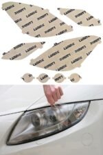 Lamin-X Mercedes E-Class Coupe (10-13) Headlight Covers with Round Fogs