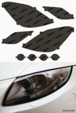 Lamin-X Mercedes E-Class Coupe (10-13) Headlight Covers with Round Fogs - Image 2