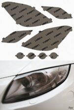 Lamin-X Mercedes E-Class Coupe (10-13) Headlight Covers with Round Fogs - Image 3