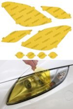 Lamin-X Mercedes E-Class Coupe (10-13) Headlight Covers with Round Fogs - Image 4
