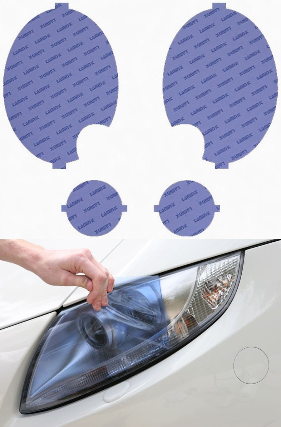 MN008B.jpg Lamin-X Mini Cooper (07-13) (w/ washers)Headlight Covers - Image 1