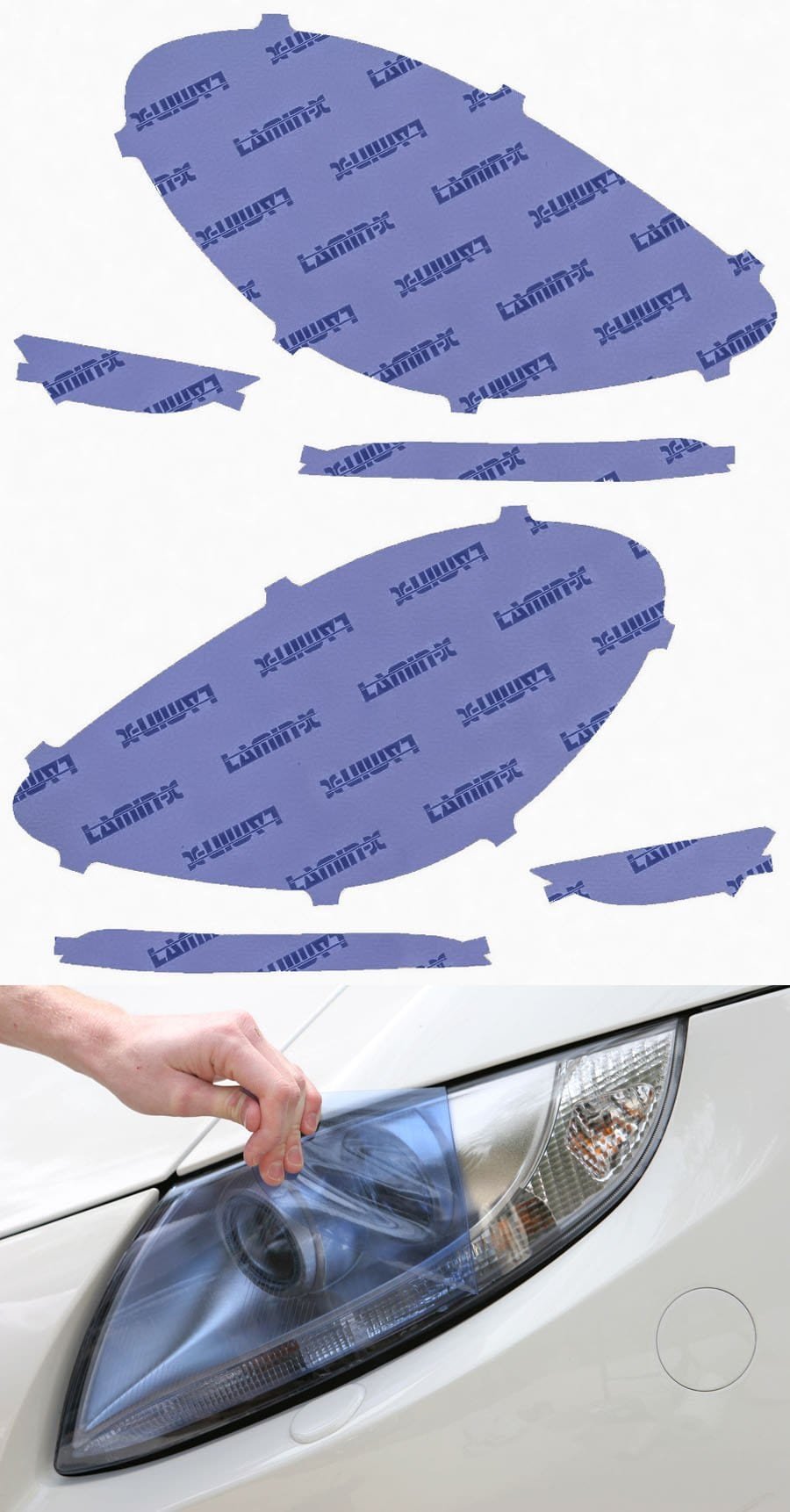 P036B.jpg Lamin-X Porsche 718 Cayman (17- ) Headlight Covers - Image 1