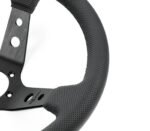 Renown 100 Dark Black Perforated Leather Black Stitching  Steering Wheel - Image 3