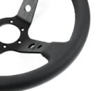 Renown 100 Dark Black Perforated Leather Black Stitching  Steering Wheel - Image 4