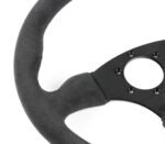 Renown 130R Dark Black Alcantara Suede Black Stitching  Steering Wheel - Image 4