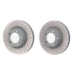 SHW Performance Front Drilled-Dimpled MB Brake Rotor Kit (330x34) - Porsche / 996 / 997 / 911 / 3.6L / 3.8L
