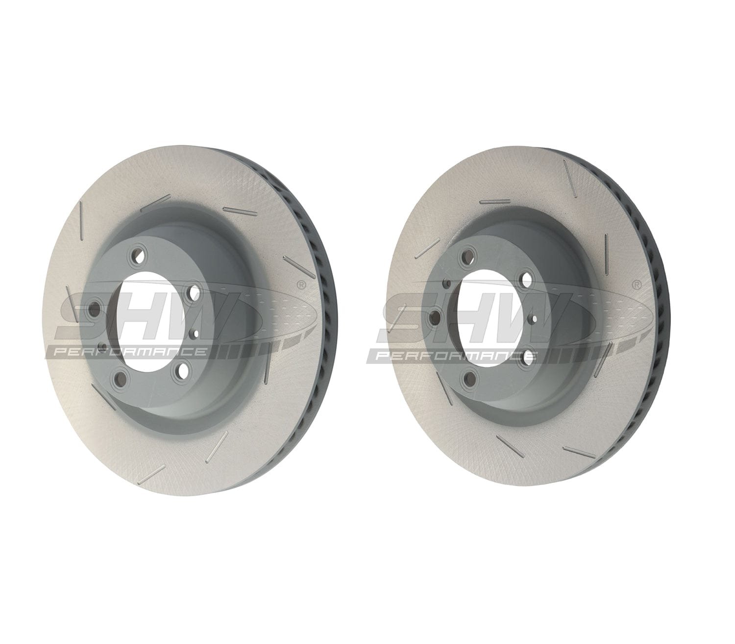 SHW_Slotted_Monobloc_Round.jpg SHW Performance Front Slotted MB Brake Rotor Kit (360x36) - Porsche Panamera 4S 2.9L w / 18in Wheel / Slvr Caliper (17-20) - Image 1