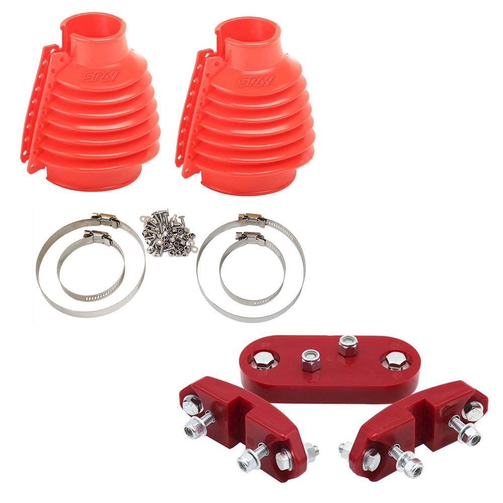 SMCFW01RD-CRRCXW02.jpg SPA Performance Red Rear Swing Axle Boots (Pair) w/ Urethane Transmission Mount Kit - VW / Bug / Beetle / Buggy / Baja - Image 1