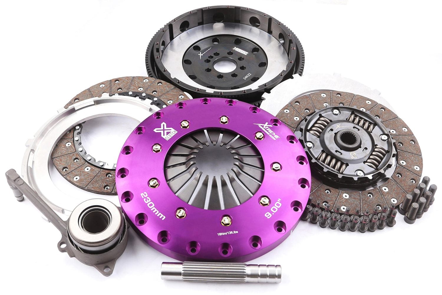 XKVW23698-2A_9aff4b2e-2757-4ec8-af5e-d0f1e1c7c604.jpg XClutch 9in Twin Sprung Organic Clutch Kit - VW/Audi / MK7 / Golf / GTI / GLI / R - Image 1