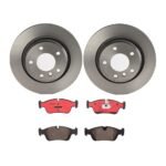 Brembo OE Front Brake Kit with Ceramic Pads 95-99 Ford Taurus/91-02 Lincoln Continental (294mm)