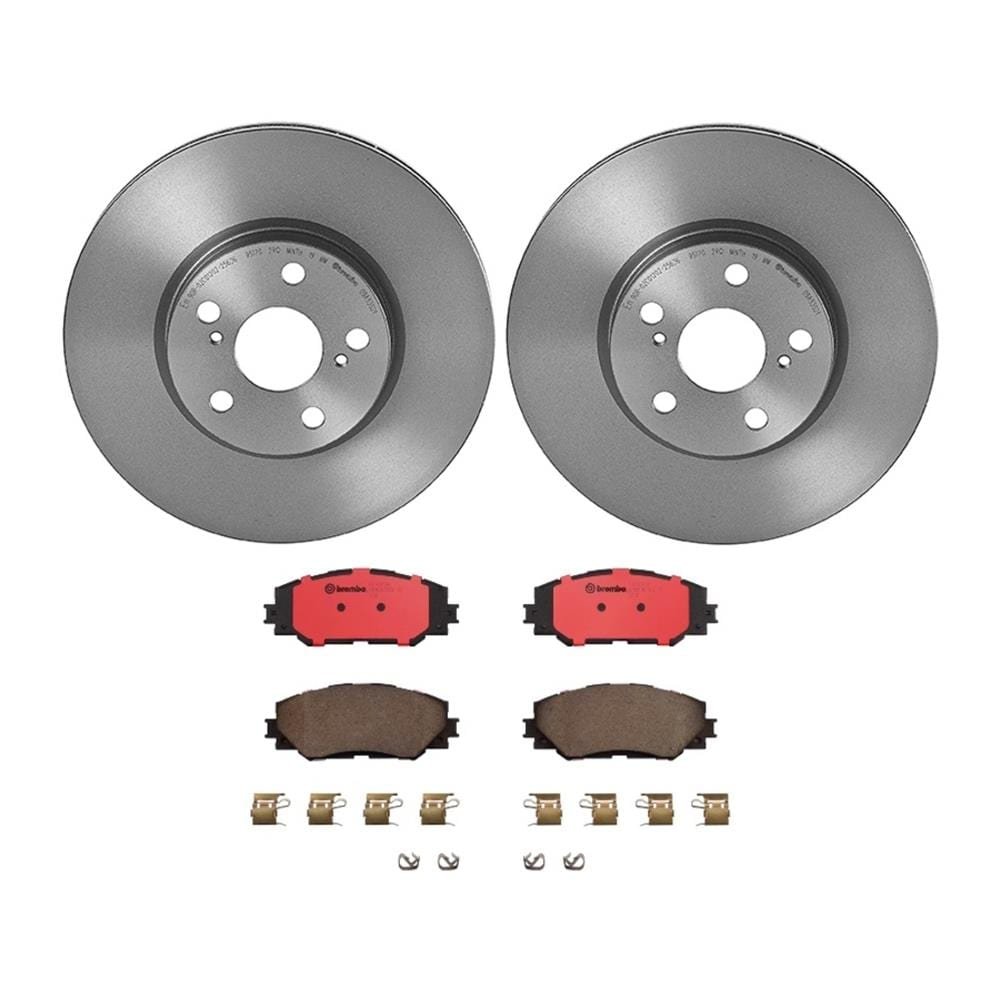 bbo-kt00090_ce_xl.jpg Brembo OE Front Brake Kit with Ceramic Pads 10-12 Lexus HS250h/06-18 Toyota RAV4 (275mm) - Image 1