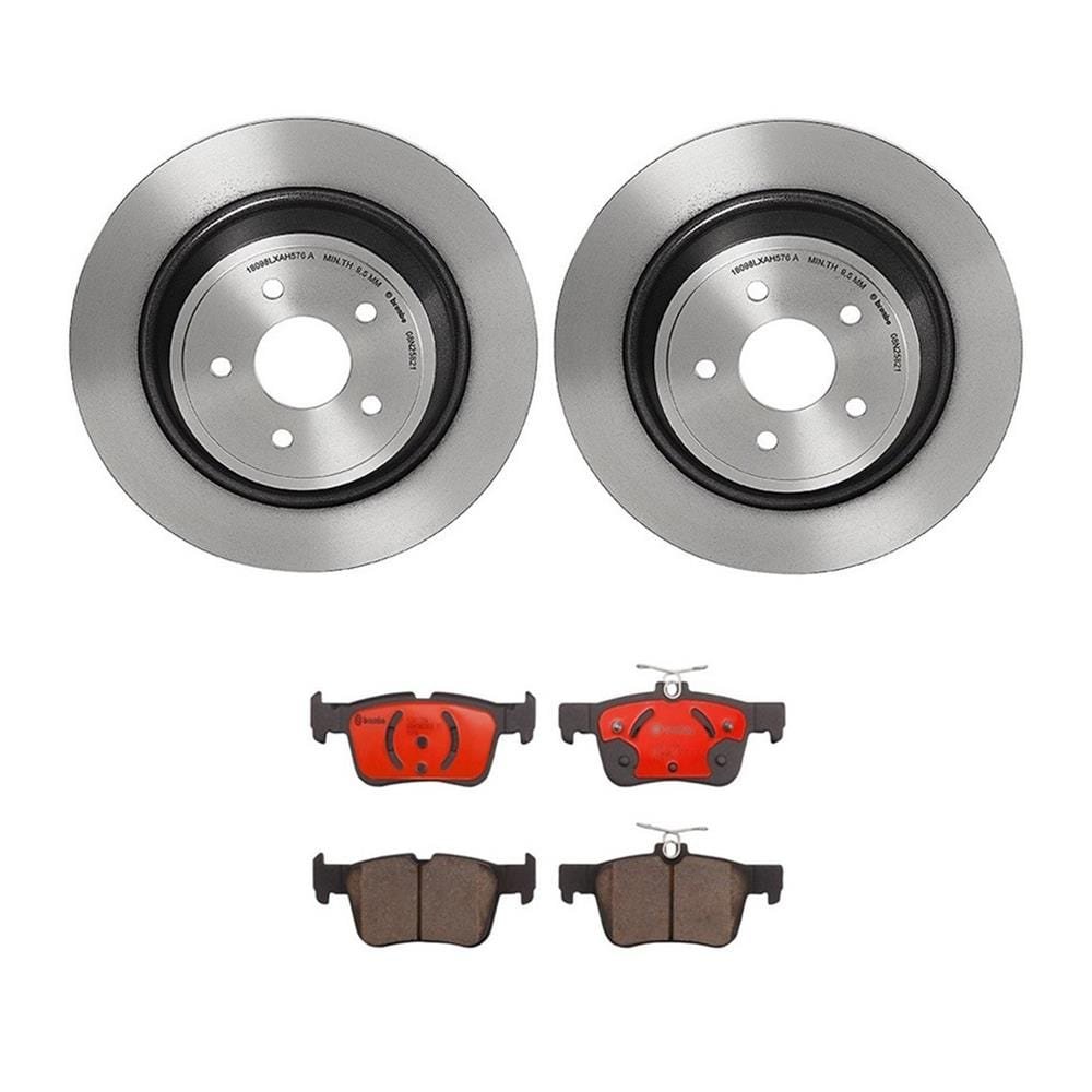 bbo-kt00663_eb_xl.jpg Brembo OE Rear Brake Kit with Ceramic Pads 16-22 Ford Edge/17-19 Escape/13-20 Fusion (316mm) - Image 1