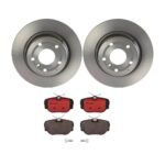 Brembo OE Rear Brake Kit with Ceramic Pads 99-04 Land Rover Disco/95-02 Range Rover (304mm)