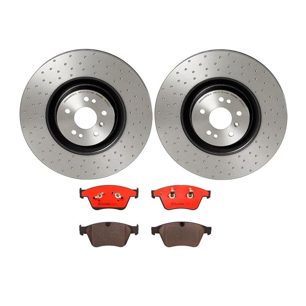 bbo-kt00b77_vt_xl.jpg Brembo OE Front Brake Kit with Ceramic Pads 07-11 Mercedes ML63 AMG/2007 R63 AMG (390mm) - Image 1