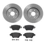 Brembo OE Front Brake Kit with Low Mettalic Pads 06-08 Audi A3/10-13 A3/06-09 A3 Quattro (280mm)