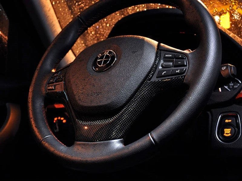 bmwf30012.jpg RW Carbon Carbon Fiber Steering Wheel Trim - BMW / F30 / F32 - Image 1
