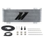 Mishimoto 13-Row Stacked Plate Transmission Cooler, Powder Coat, 22.85in X 7.10in X 1.25in, Silver