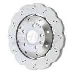 SHW Performance 13-15 Audi RS5 4.2L Rear Drilled-Dimpled Lightweight Wavy Brake Rotor (330x32mm)