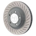SHW Performance 15-16 Porsche 911 Carrera 4 GTS w/o Ceramics Right Frt Drill-Dimp Monobloc Brake Rotor (340x34mm)