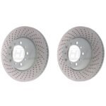 SHW Performance Rear Cross-Drilled MB Brake Rotor Kit (330x28) - Porsche / 992 / 911 / Carrera / 3.0L