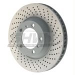 SHW Performance 17-19 Porsche 911 Carrera 3.0L w/o Ceramics Right Front Cross-Drill Monobloc Brake Rotor (330x34mm)