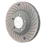 SHW Performance 07-13 Porsche 911 Turbo w/o Ceramic Brakes Right Front Drill-Dimp Monobloc Brake Rotor (350x34mm)