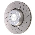 SHW Performance 06-10 BMW M5 5.0L Right Front Cross-Drilled Lightweight Brake Rotor (374x36mm)