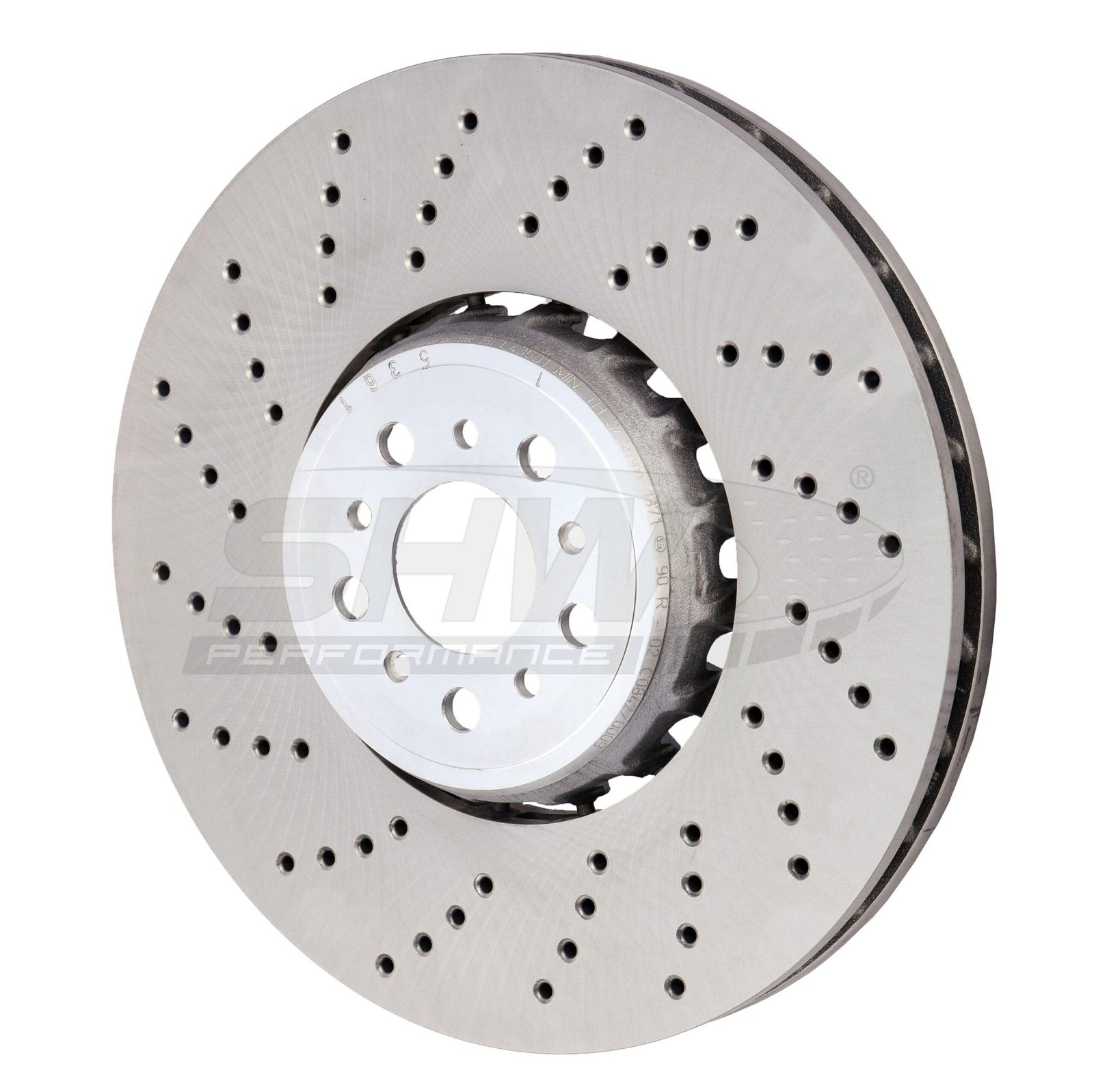 p_77683cdf-cc87-4109-bef2-cb1abbfa5c7f.jpg SHW Performance 20-21 BMW X3 M 3.0L Left Front Cross-Drilled Lightweight Brake Rotor (395x36mm) - Image 1