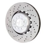 SHW Performance 15-18 BMW M3 3.0L Left Front Cross-Drilled Lightweight Brake Rotor (380x30mm)