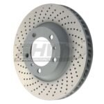 SHW Performance 17-19 Porsche 911 Carrera 3.0L w/o Ceramics Left Front Cross-Drilled Monobloc Brake Rotor (330x34mm)