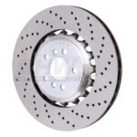 SHW Performance 18-21 BMW M5 4.4L Right Rear Cross-Drilled Lightweight Brake Rotor (380x28mm)