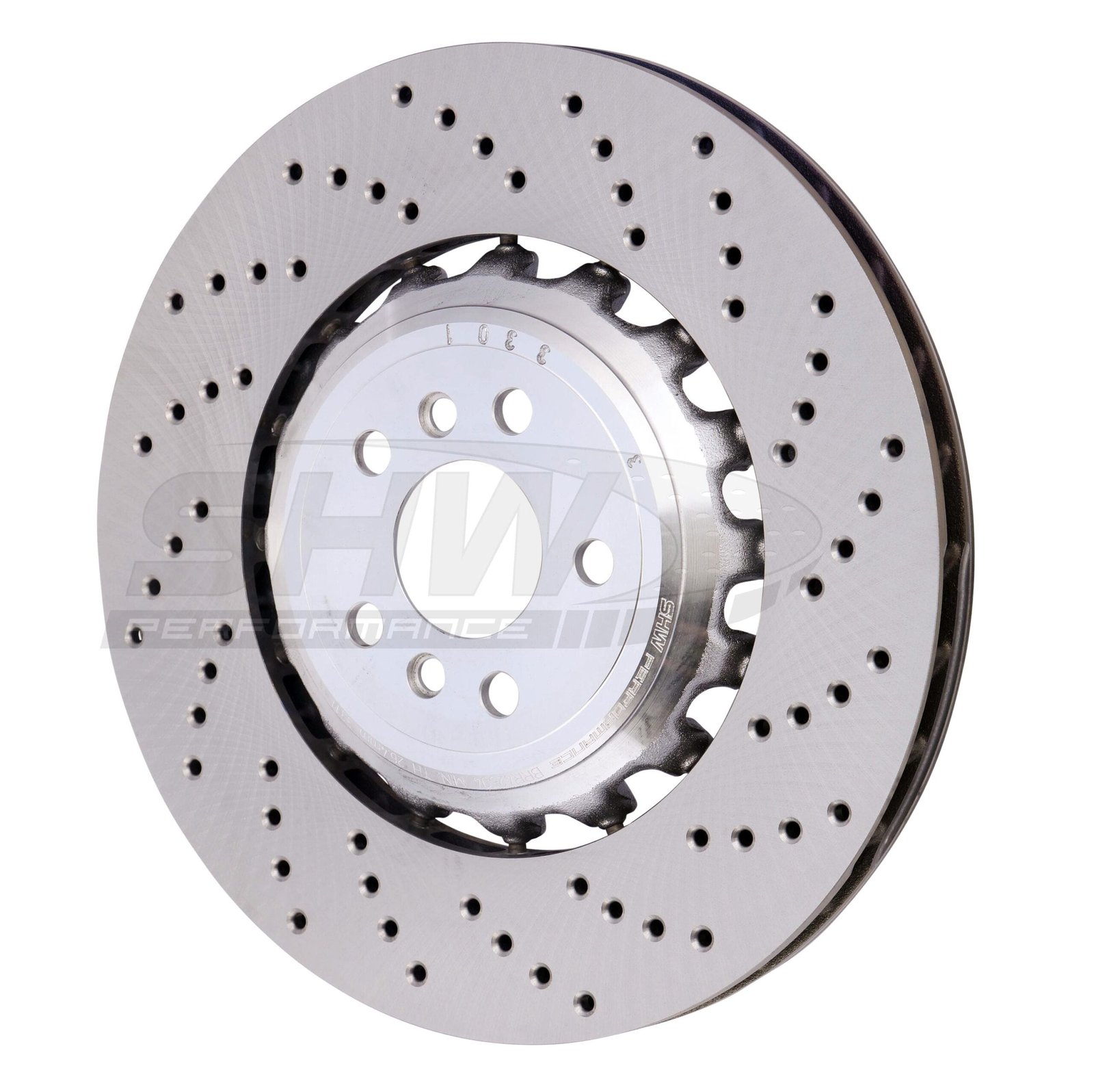 p_8a1a72a6-41f9-43d2-bcc0-c60636d58f48.jpg SHW Performance 18-21 BMW M5 4.4L Right Rear Cross-Drilled Lightweight Brake Rotor (380x28mm) - Image 1