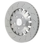 SHW Performance 12-13 Audi TT Quattro RS 2.5L Front Drilled-Dimpled Lightweight Brake Rotor (370x32mm)